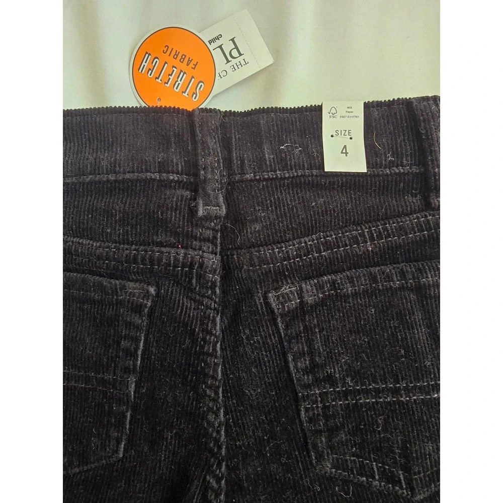 The Children's Place Black Corduroy Pants Stretch Fabric Kids Size‎ 4